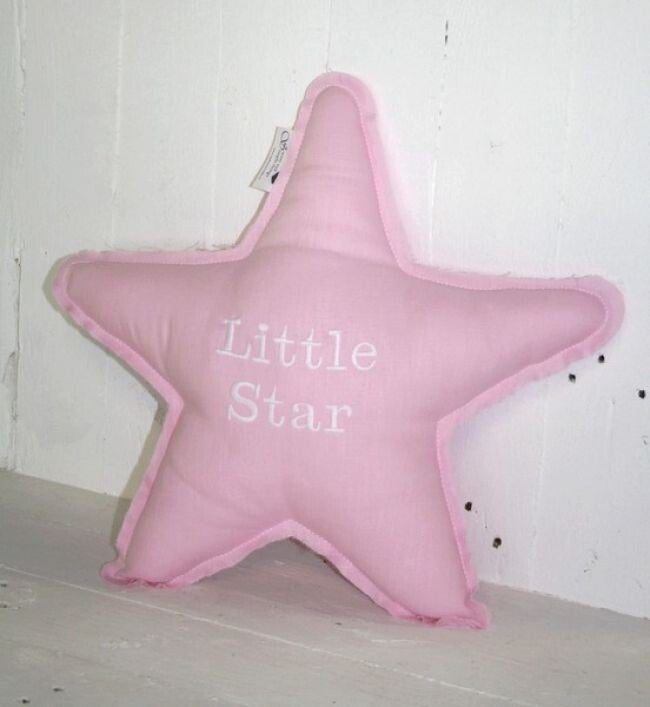 Stoffen kussentje - roze - Little Star