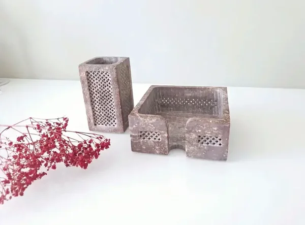 Bureau set van speksteen