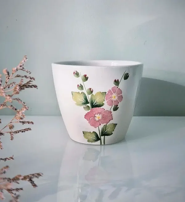 Bloempot met bloemen