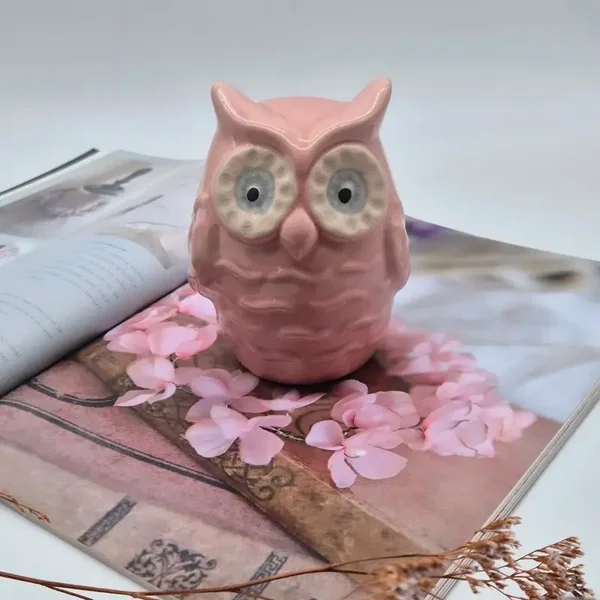 Keramische geglazuurde uil