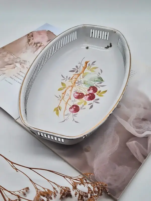 Geëmailleerde brood/fruitschaal