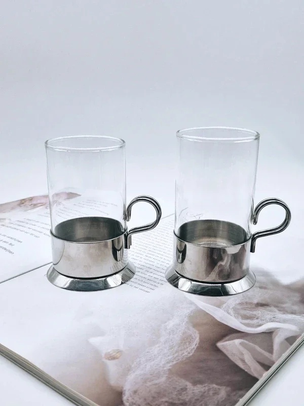 Set van 2 vintage Jenaer Glas bekers