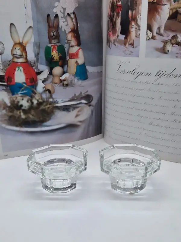 Set van 2 Luminarc kaarsenhouders