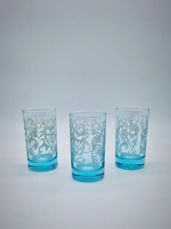 Set van 3 vintage glazen