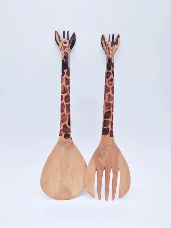 Houten giraffen slabestek