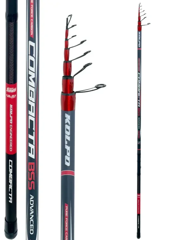 Kolpo Combacta BSS – Canna Bolognese in Carbonio 4m/5m, Azione 40g, Anelli K-SIC Resistente al Mare