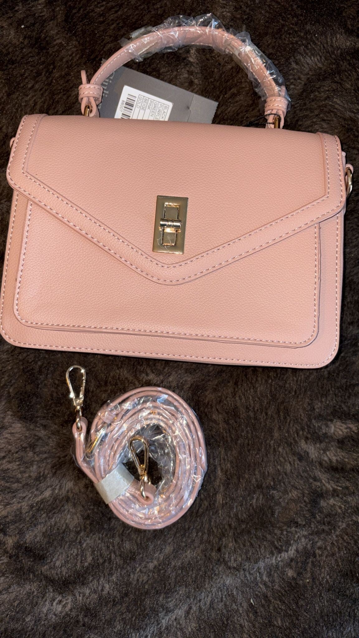 Lichtroze schoudertasje