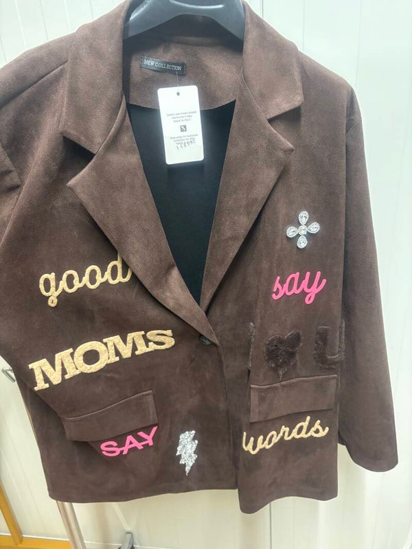 Blazer choco tekst
