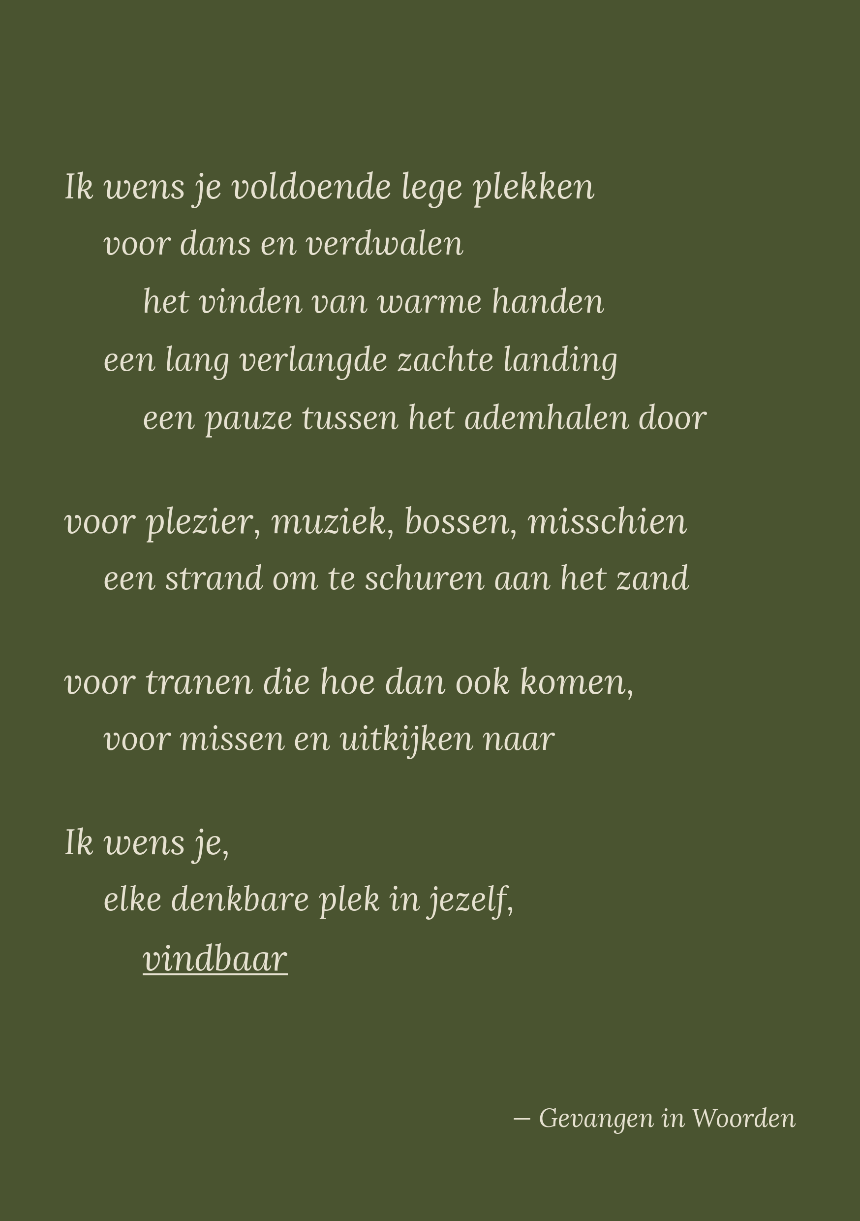 Gedicht 'Ik wens je'