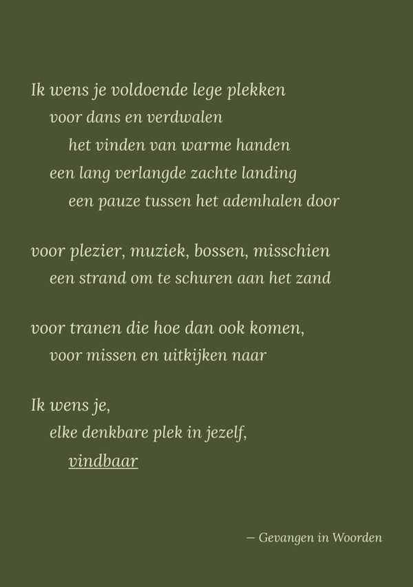 Gedicht 'Ik wens je'