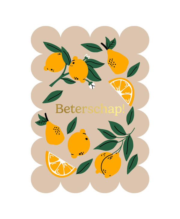 A6 kaart Bubble 'Beterschap'