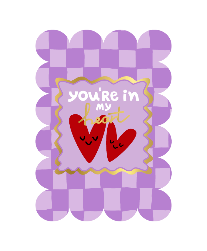 A6 kaart Bubble 'You're in my heart'