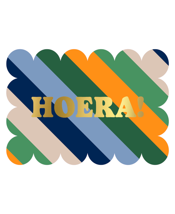 A6 kaart Bubble 'Hoera!'
