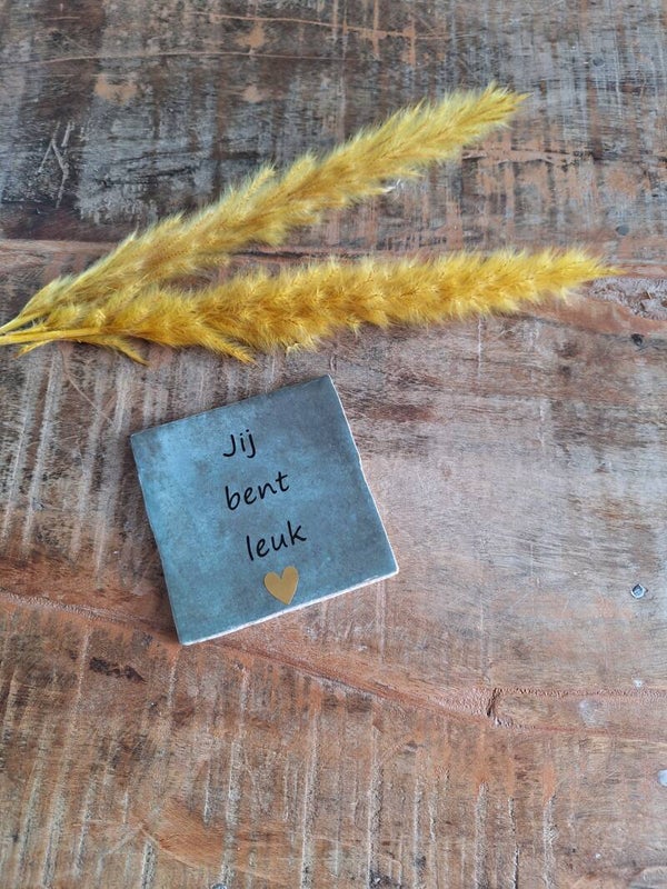 Jij bent leuk Blauw/groen-goud