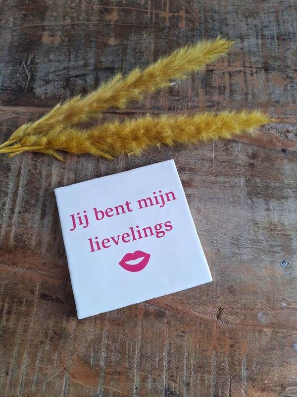 Jij bent mijn lievelings Wit-roze