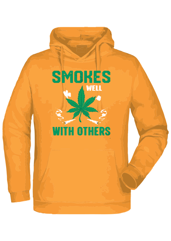 Smokes with others