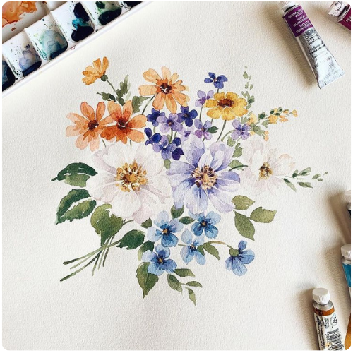 Florales Aquarell-Event im alten Kontor Lengerich