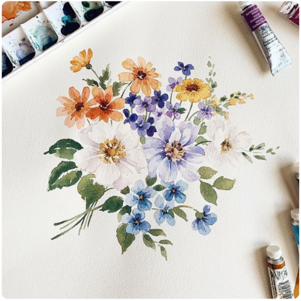 Florales Aquarell-Event im alten Kontor Lengerich