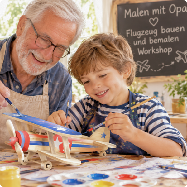 Gemeinsam malen - Malen mit Opa