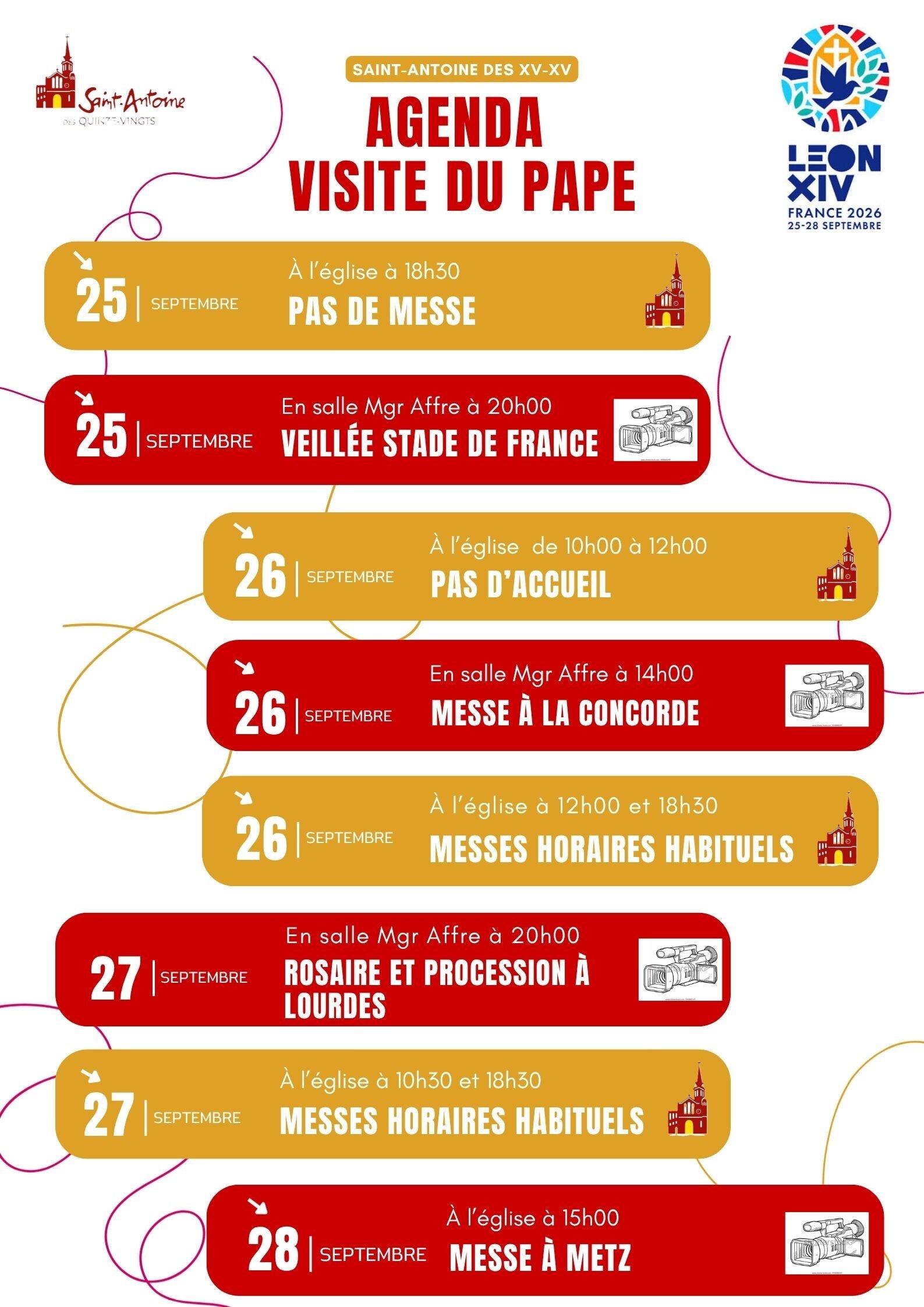 Horaires d'été 2026