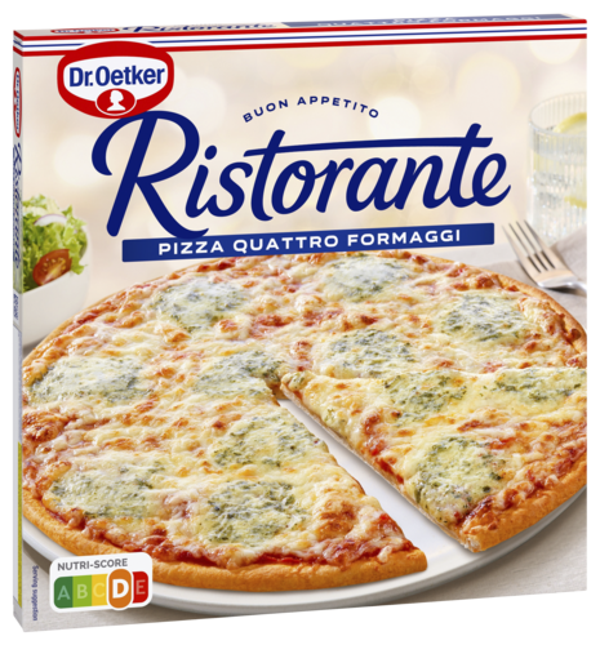 Pizza 4 fromages surgelé