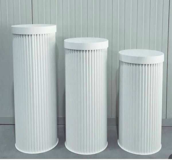 Ribbel zuilen set van 3