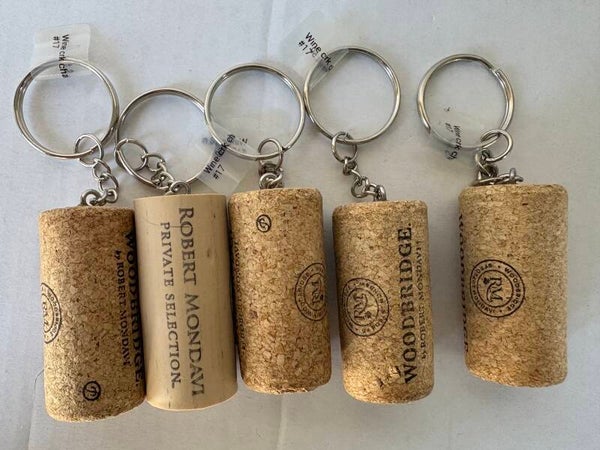 5pc wine cork keychain