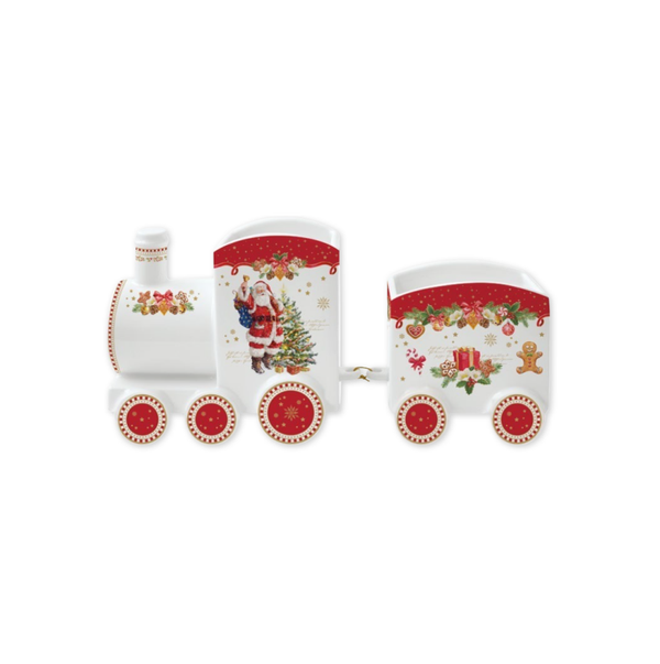 Traîneau de Noël en Porcelaine 25,5 x 8 x 12,5 cm