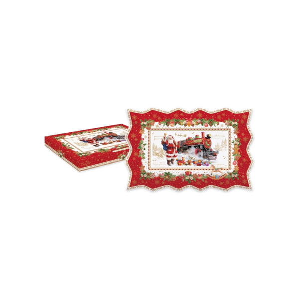 Plat de Service en Porcelaine 35 x 23 cm Noël Easy Life