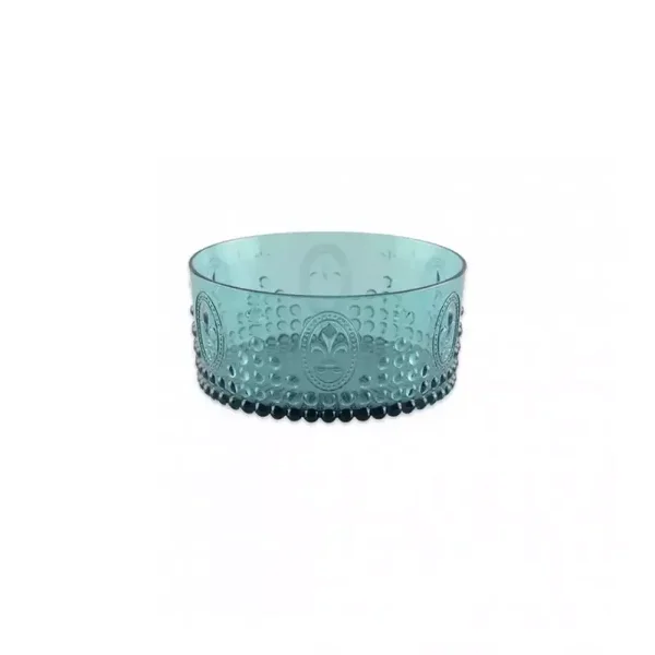 Coupelle 14 cm turquoise acrylique- lot de 6