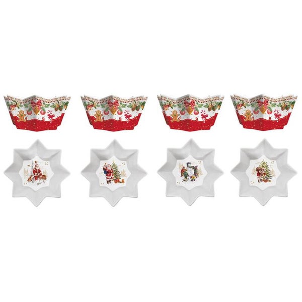 Noel by easy life un Coffret 4 bols etoile 11 cm