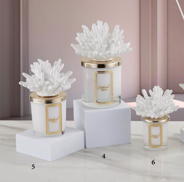 Bougie corail blanc