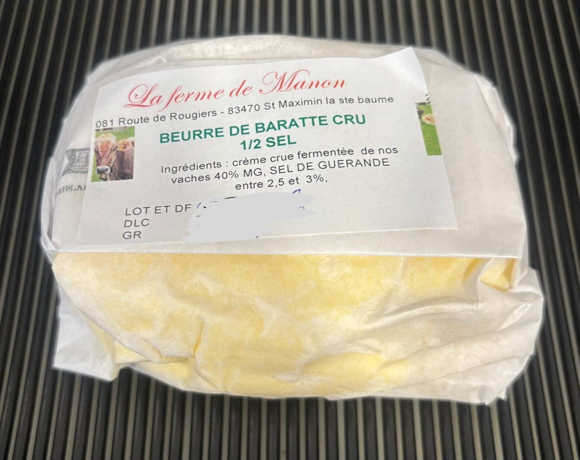 Beurre cru demi-sel (200gr)
