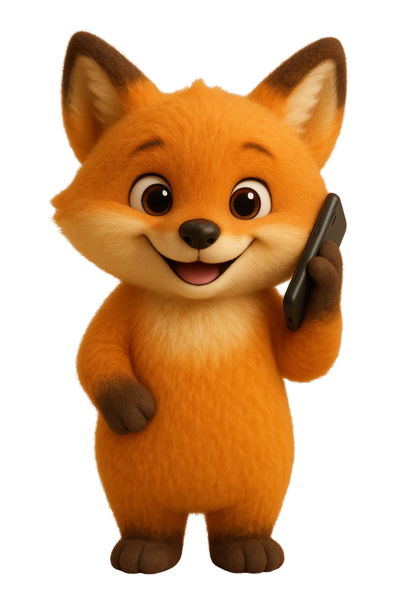 Renard qui téléphone