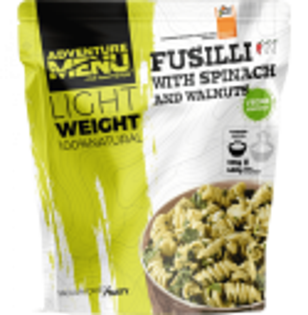 Adventure Menu  Fusilli met spinazie en walnoten ( standaard portie)