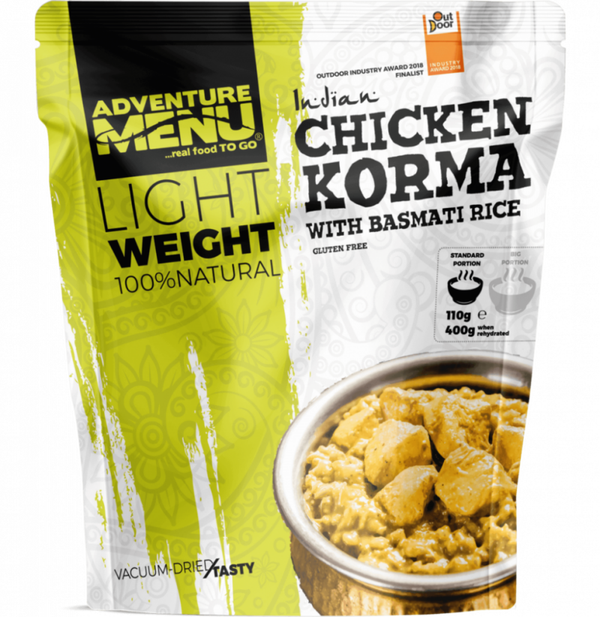 Adventure Menu - kip Korma met basmati rijst - standaard portie