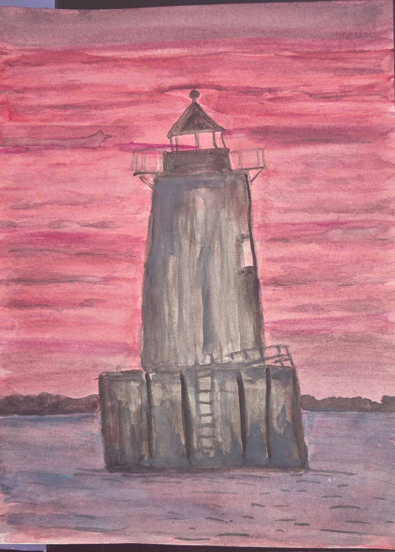 Digital Bloody Point Lighthouse at sunset