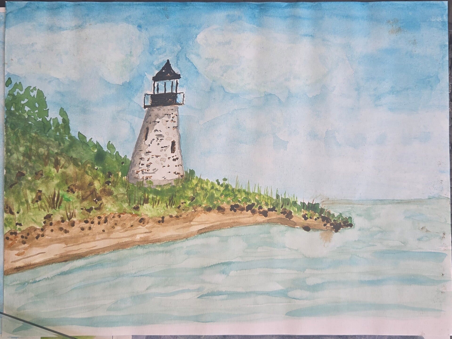 Pools island lighthouse Digital