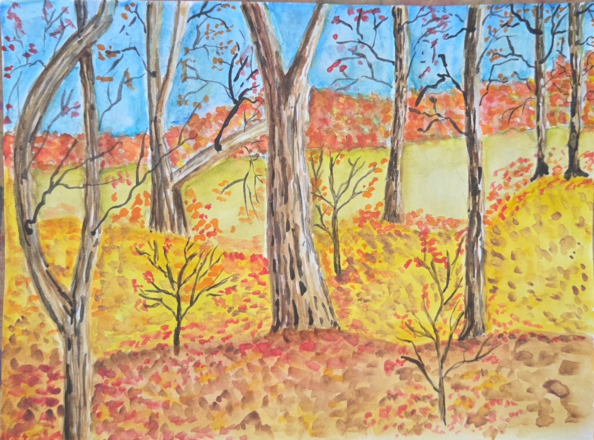 Fall woods digital