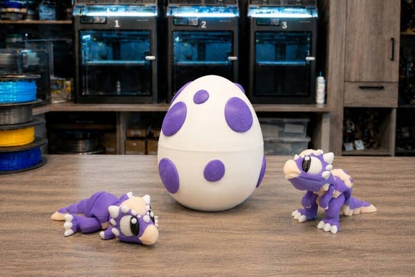 🦕 Mini Flex Tier – Baby Stygimoloch | Bewegliche 3D-Druck Figur