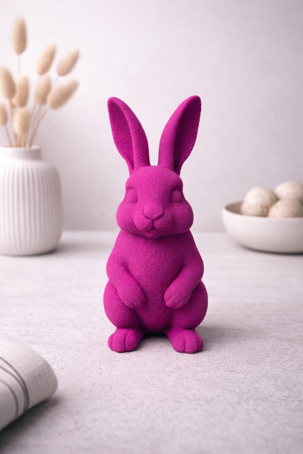 🐰 Deko Hase in Fuchsia – Fuzzy Skin 3D-Druck