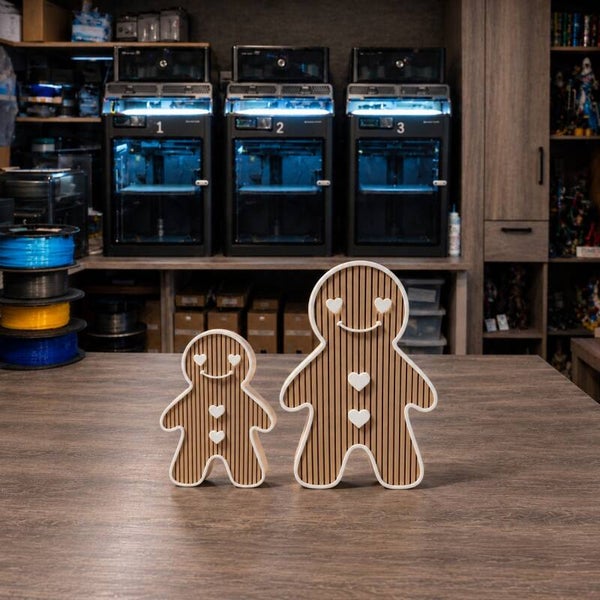 🍪 Lebkuchenmännchen aus dem 3D-Druck – Weihnachtsdeko in zwei Größen