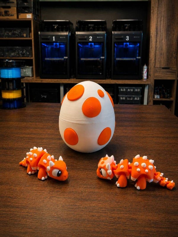 🐟 Mini Flex Tier – Baby Ankylo | Bewegliche 3D-Druck Figur