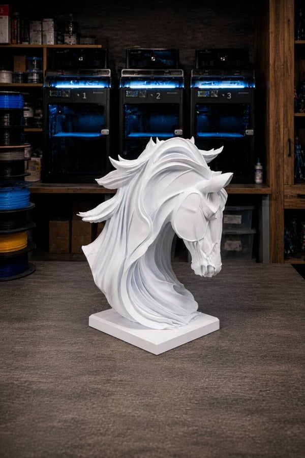 🐴 Mythischer Pferdekopf – Elegante 3D Druck Skulptur für moderne Wohnräume