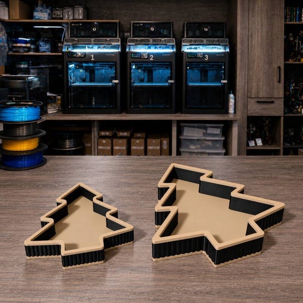 🎄 Weihnachtsbaum-Servierschale aus dem 3D-Druck – einzeln oder als 2er-Set