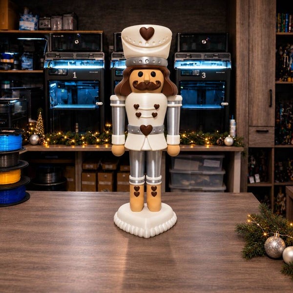 ❤️ XXL-Herzknacker Casper – außergewöhnliche Nussknacker-Deko mit ca. 70 cm aus dem 3D-Druck