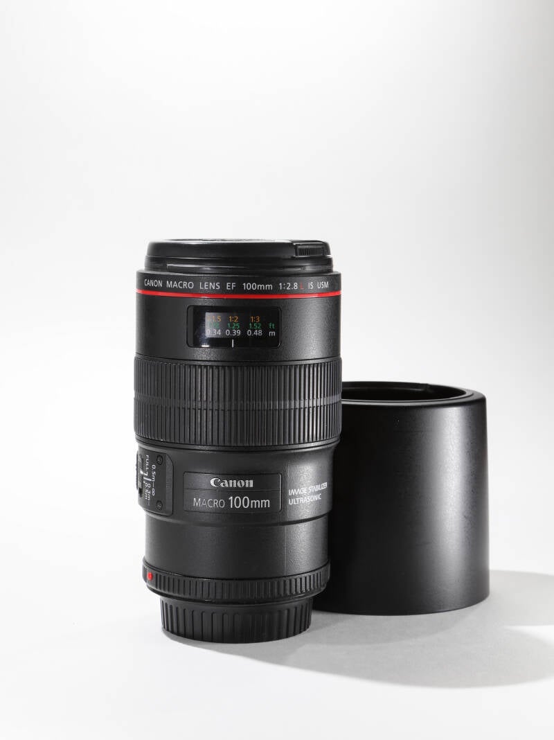 A canon EF 100mm macro lens