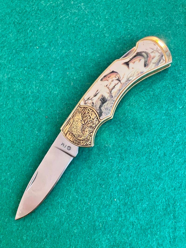Franklin Mint Trout Lockback