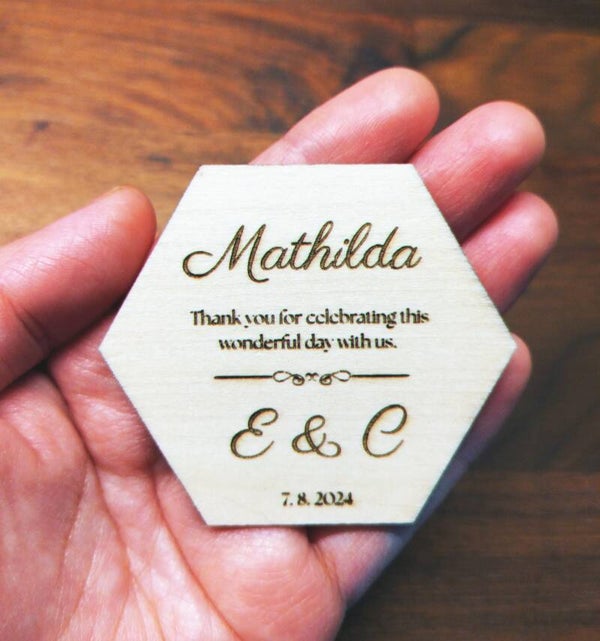 Personliga kylskåpsmagneter bröllopspresent