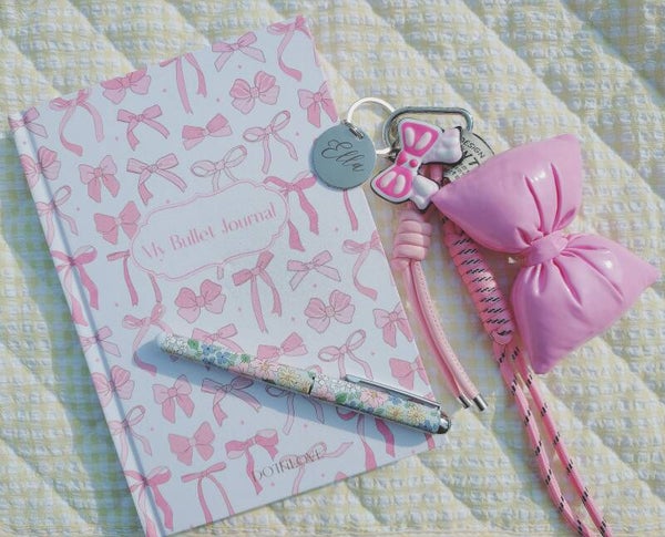 Rosa Bow Journal & Bag Charm Present Set